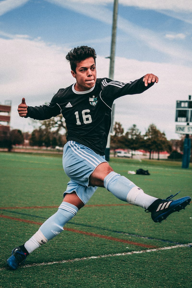 Footballeur sur le terrain
